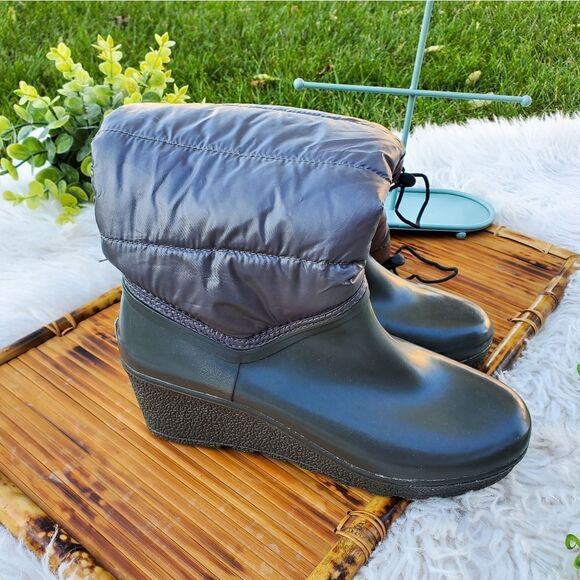 Sperry Insulated Stylish Wedge Heel Water Resistant Rubber Boots - Picture 9 of 11
